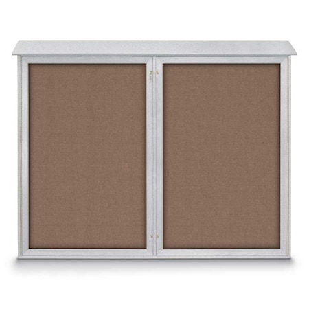 United Visual Products Single Door Enclosed Indoor Letterboard UV1124-SATIN-BLUE